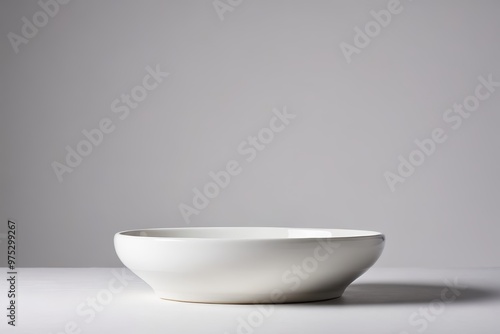 a white bowl on a table 