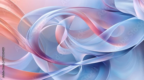 Abstract swirling pink and blue pattern.