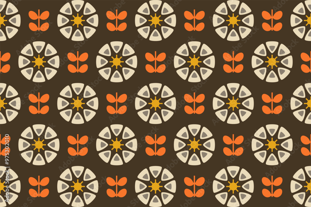Fabric Prints' Beauty. Seamless Patterns with Mosaic Ornaments Fabric Prints' Beauty. Seamless Patterns with Mosaic Ornaments