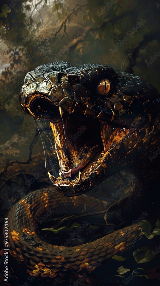 Fototapeta premium Dangerous Venomous Snake in