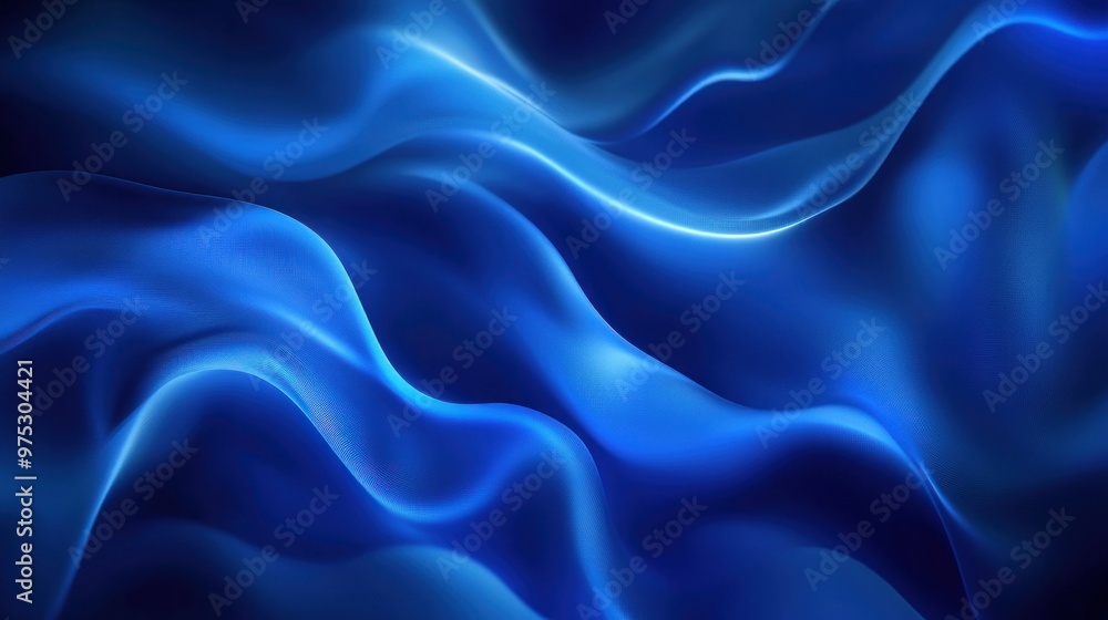 Abstract blue fabric with wavy surface. Abstract blue fabric with wavy surface.