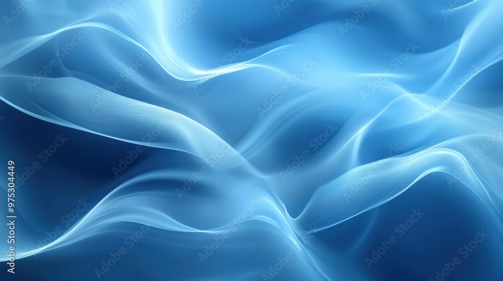 Abstract blue background with flowing lines and light effects. Abstract blue background with flowing lines and light effects.