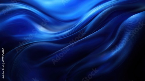Wallpaper Mural Abstract blue wave background with glowing lines. Torontodigital.ca