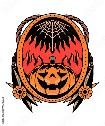 halloween pumkin tattoo design photo