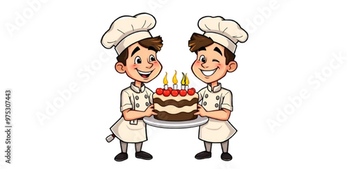 chef with a pizza