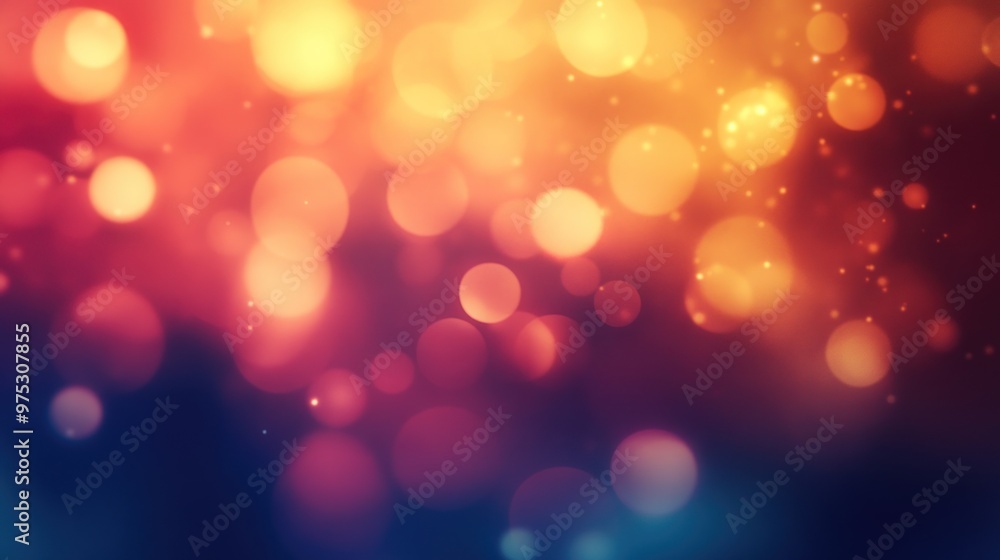Abstract blurred background with bokeh lights in red, orange, and yellow. Abstract blurred background with bokeh lights in red, orange, and yellow.
