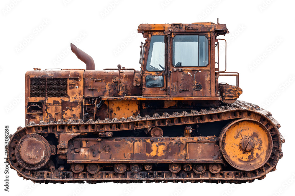bulldozer isolated on white bulldozer isolated on white