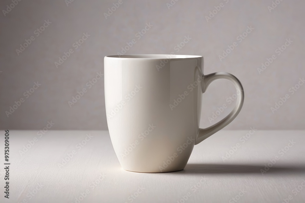 a white coffee cup on a table a white coffee cup on a table