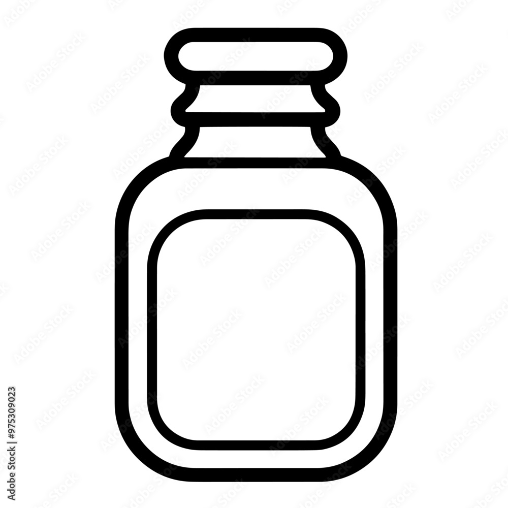 Sleek bottle outline icon in vector format for versatile designs. Sleek bottle outline icon in vector format for versatile designs.