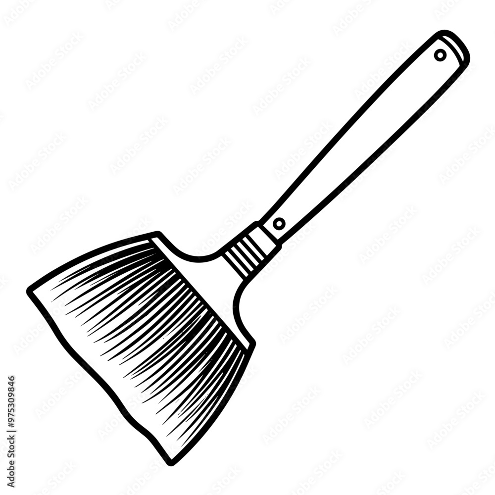 Sleek paintbrush outline icon in vector format for artistic designs. Sleek paintbrush outline icon in vector format for artistic designs.