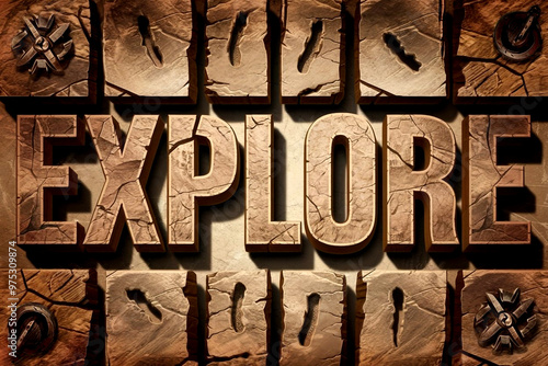 Explore Adventure Typography Design Text art Effect