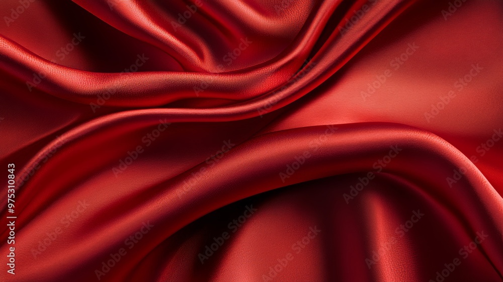 Texture and Surface of Wavy and Shiny Red Silk Satin Fabric Suitable for Background and Backdrop Use Texture and Surface of Wavy and Shiny Red Silk Satin Fabric Suitable for Background and Backdrop Use