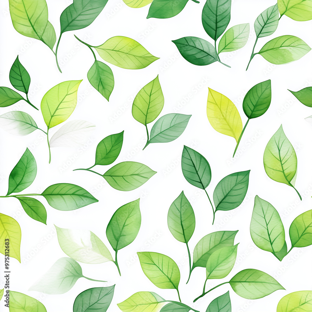 Cascading Leaf Pattern: Lush Green Background Vector Illustration Cascading Leaf Pattern: Lush Green Background Vector Illustration