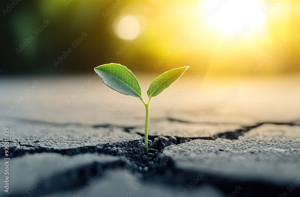 A small green plant sprouting from cracked concrete, symbolizing new life and growth in urban environments.
A small green plant sprouting from cracked concrete, symbolizing new life and growth in urban environments.