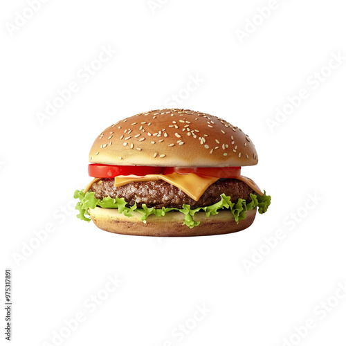 Classic Cheeseburger with Sesame Seed Bun