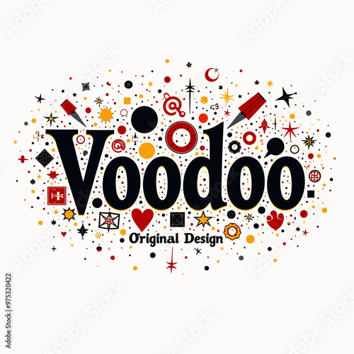 Voodoo Graphic Design with Stars and Dots