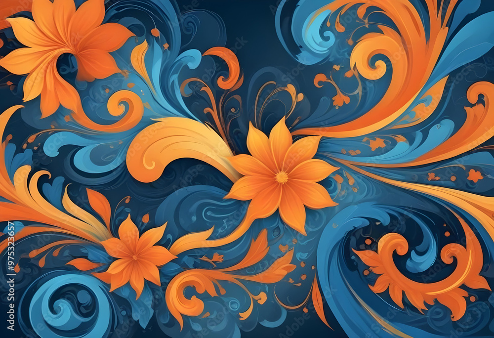 abstract floral background with flowers abstract floral background with flowers