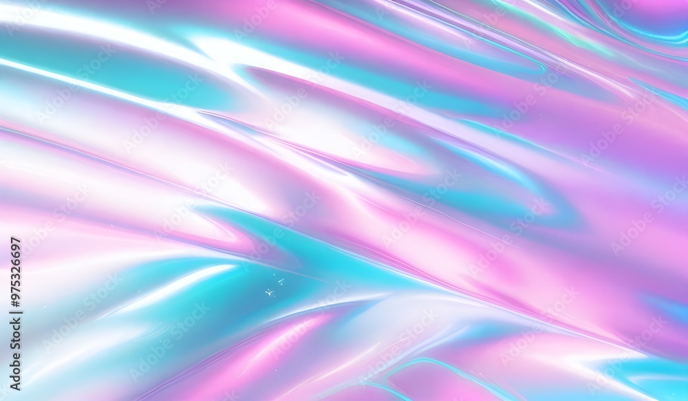 Holographic neon waves colorful pastel abstract background Holographic neon waves colorful pastel abstract background