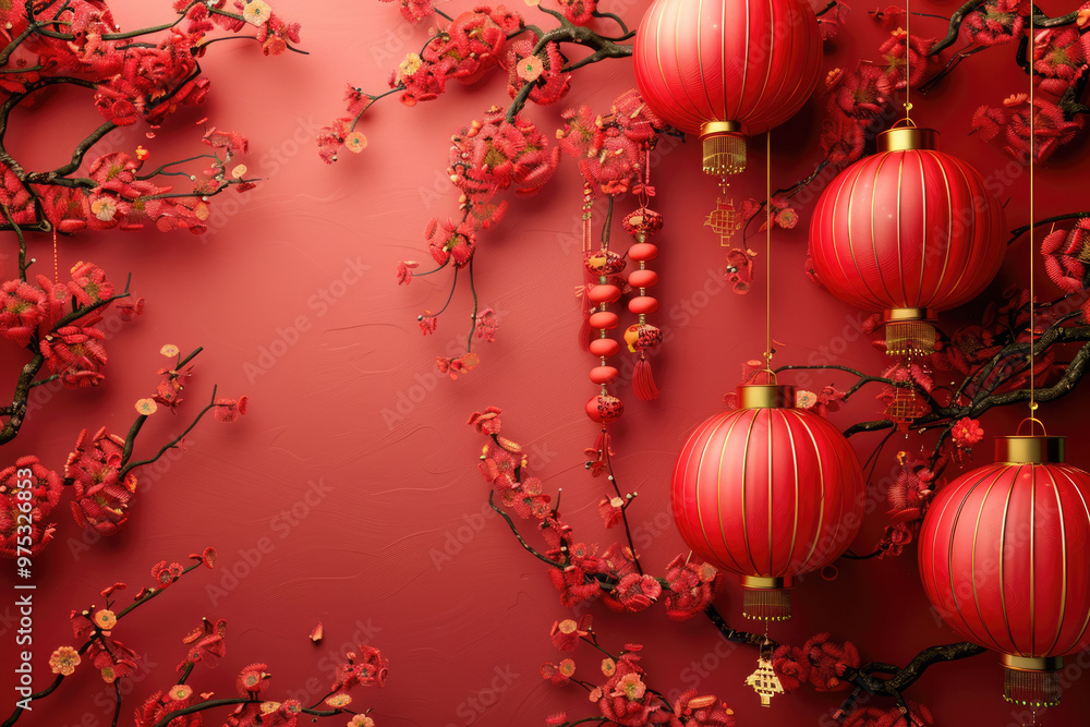Chinese New Year Illustration Background Chinese New Year Illustration Background