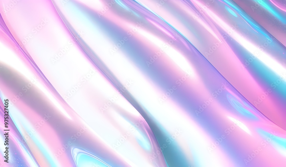 Holographic neon waves colorful pastel abstract background Holographic neon waves colorful pastel abstract background