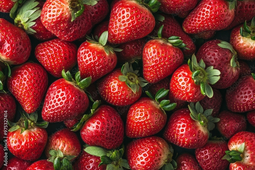 Texture of sweet fresh strawberries as background, closeup , ai Texture of sweet fresh strawberries as background, closeup , ai