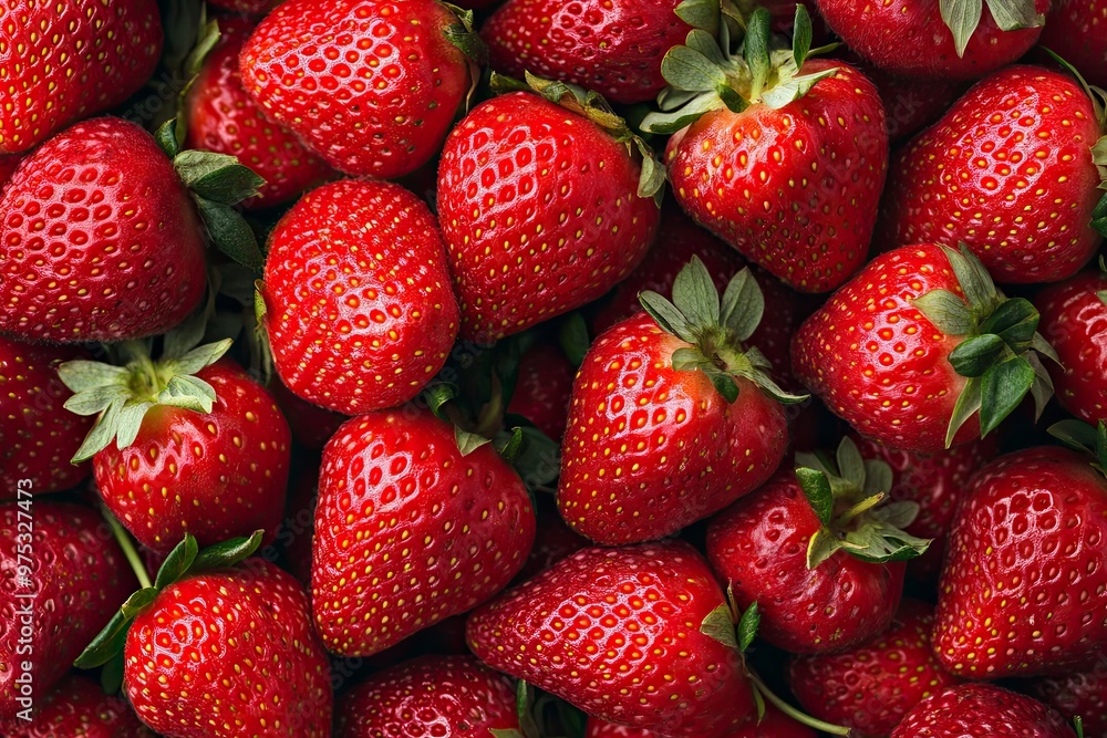 Texture of sweet fresh strawberries as background, closeup , ai Texture of sweet fresh strawberries as background, closeup , ai