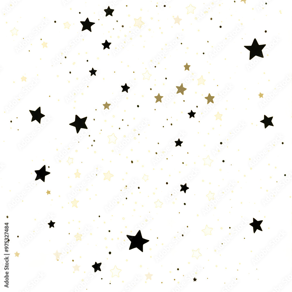 Obraz premium PNG Yellow star pattern night backgrounds.