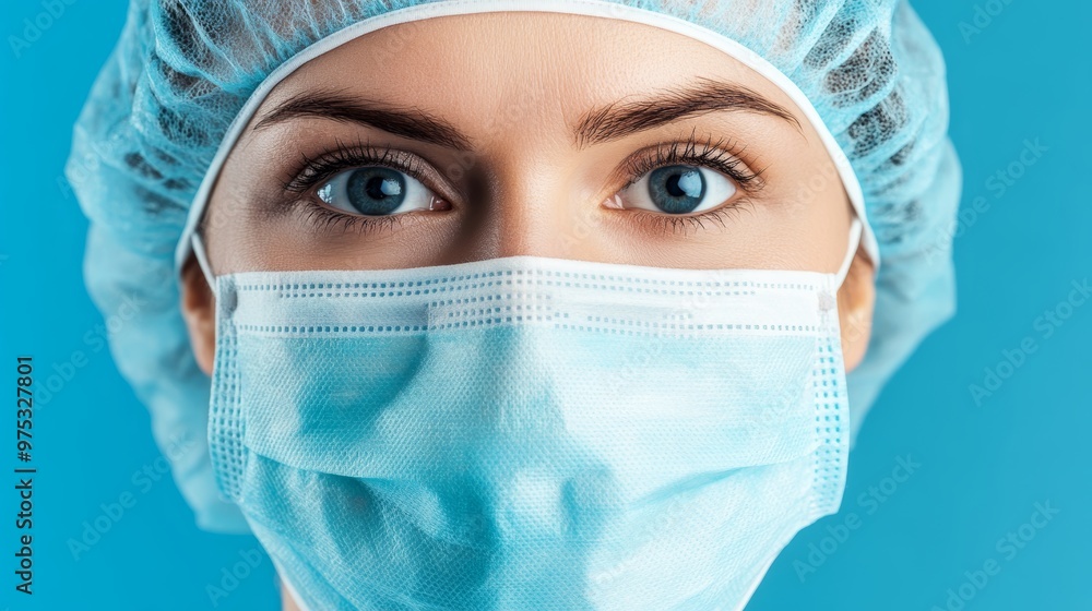 Doctor wearing protection face mask against coronavirus. Banner panorama medical staff preventive gear. Doctor wearing protection face mask against coronavirus. Banner panorama medical staff preventive gear.