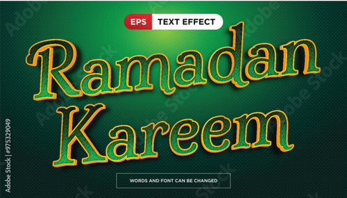 Luxury ramadhan kareem text effect