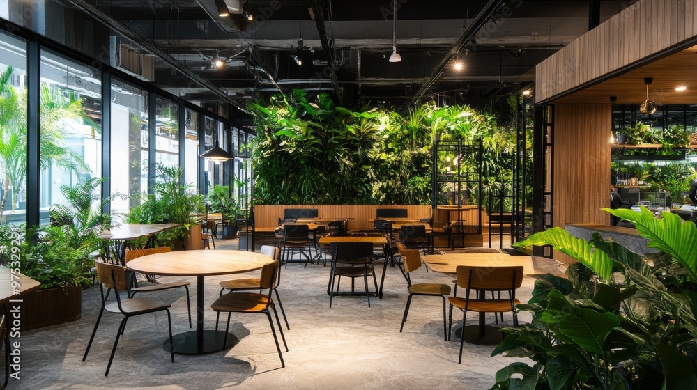 Coworking space Was designed with a design Biophilia. Coworking space Was designed with a design Biophilia.