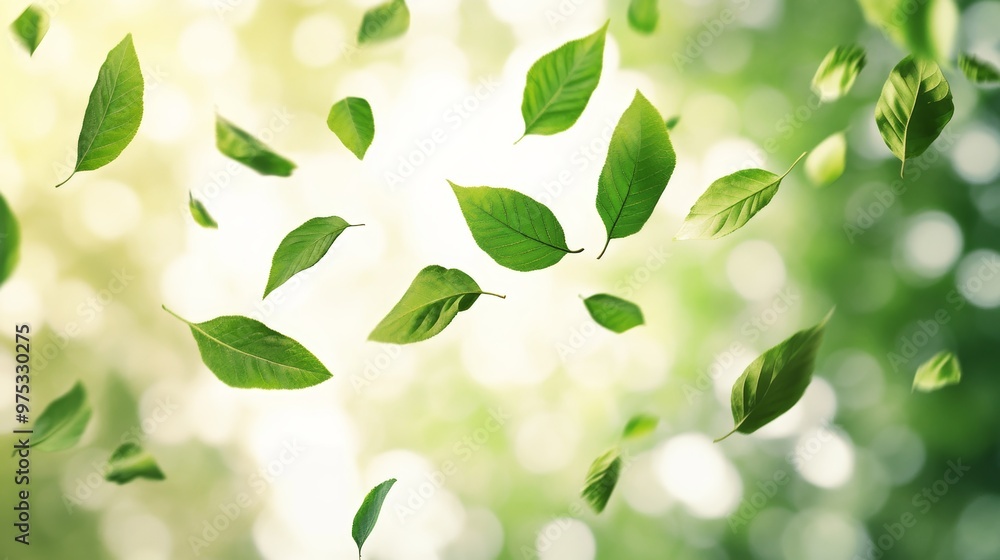 Green Floating Leaves Flying Leaves Green Leaf Dancing Air Purifier Atmosphere Simple Main Picture Green Floating Leaves Flying Leaves Green Leaf Dancing Air Purifier Atmosphere Simple Main Picture