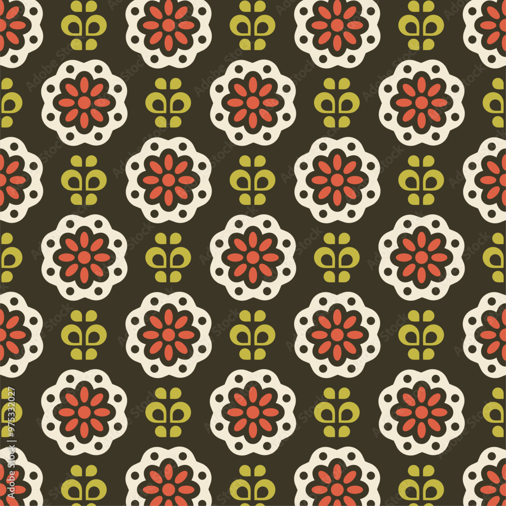 Fabric Prints' Beauty. Seamless Patterns with Mosaic Ornaments Fabric Prints' Beauty. Seamless Patterns with Mosaic Ornaments