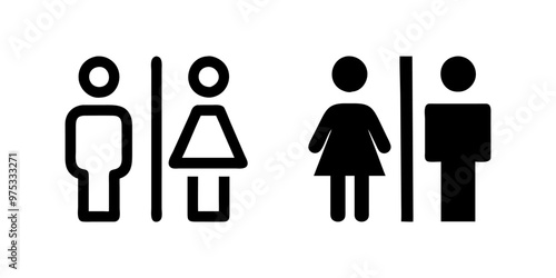 Set of Girls and boys restroom sign. men and women restroom icon. toilet icon sign symbol. vector illustration.