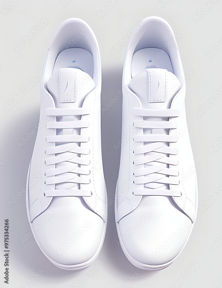 A simple illustration of a pair of classic white sneakers, isolated on a plain background. Ideal for fashion branding, product mockups, or sports-related designs A simple illustration of a pair of classic white sneakers, isolated on a plain background. Ideal for fashion branding, product mockups, or sports-related designs