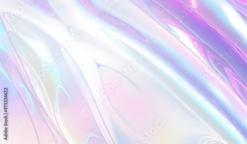 Holographic background seamless trendy iridescent light foil texture. Soft holographic pastel unicorn marble background pattern. Modern pearlescent blurry abstract swirl illustration.	
