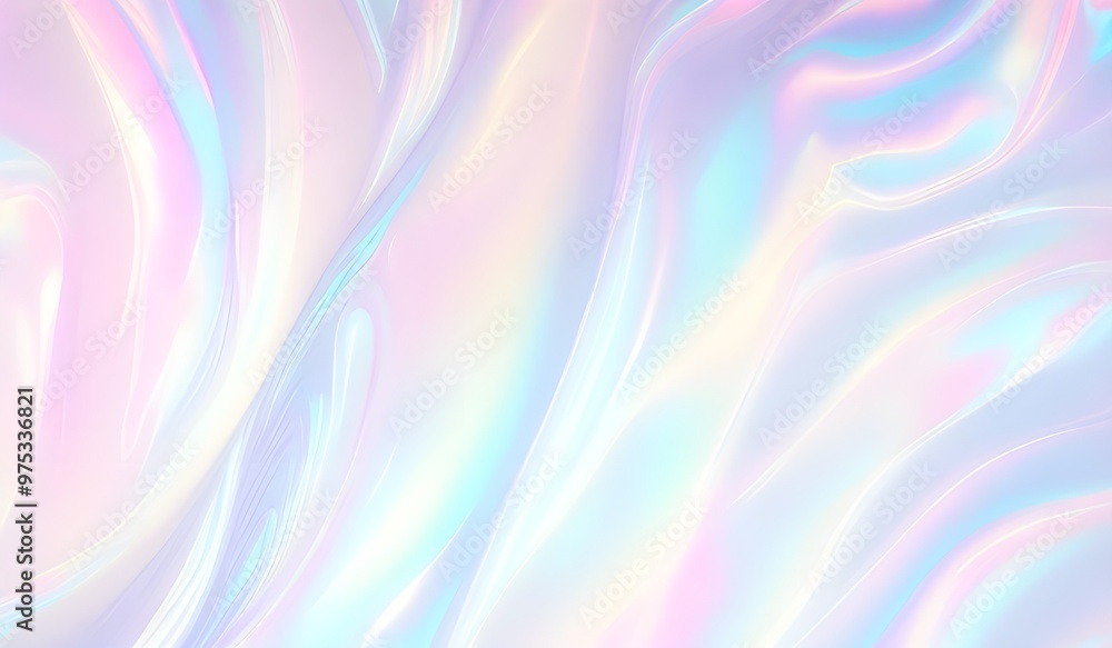 Holographic background seamless trendy iridescent light foil texture. Soft holographic pastel unicorn marble background pattern. Modern pearlescent blurry abstract swirl illustration.
Holographic background seamless trendy iridescent light foil texture. Soft holographic pastel unicorn marble background pattern. Modern pearlescent blurry abstract swirl illustration.