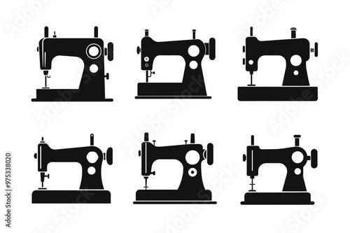 Set of Sewing Machine clipart Vector illustration