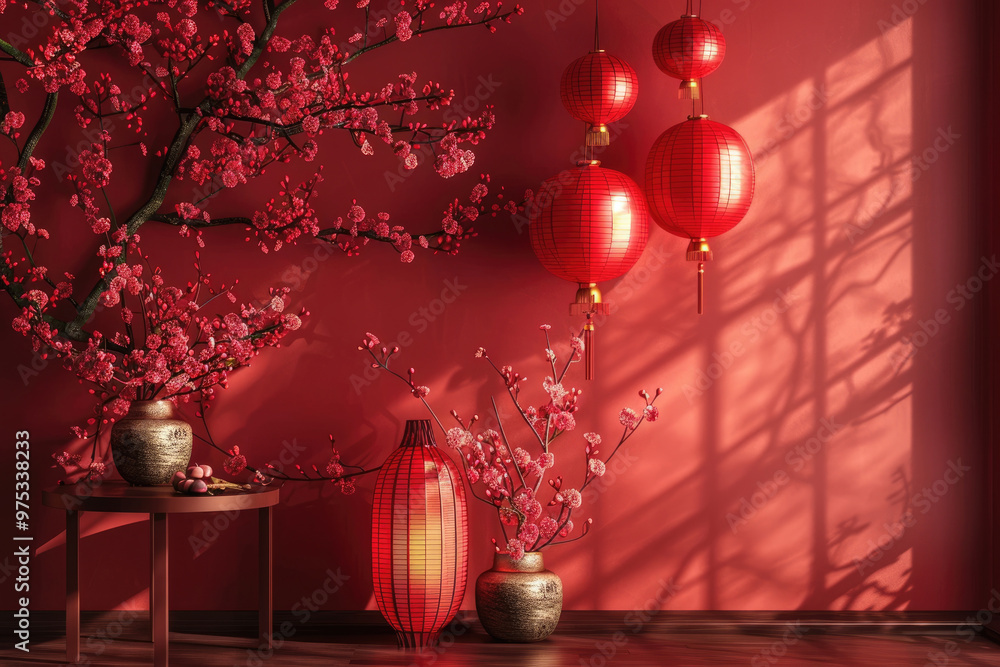 Chinese New Year Illustration Background Chinese New Year Illustration Background