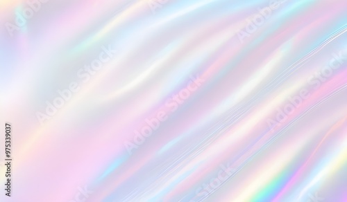 Holographic background seamless trendy iridescent light foil texture. Soft holographic pastel unicorn marble background pattern. Modern pearlescent blurry abstract swirl illustration.	
