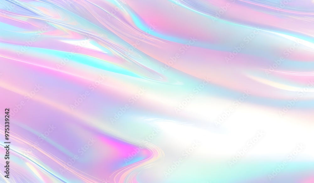 Holographic background seamless trendy iridescent light foil texture. Soft holographic pastel unicorn marble background pattern. Modern pearlescent blurry abstract swirl illustration.
Holographic background seamless trendy iridescent light foil texture. Soft holographic pastel unicorn marble background pattern. Modern pearlescent blurry abstract swirl illustration.