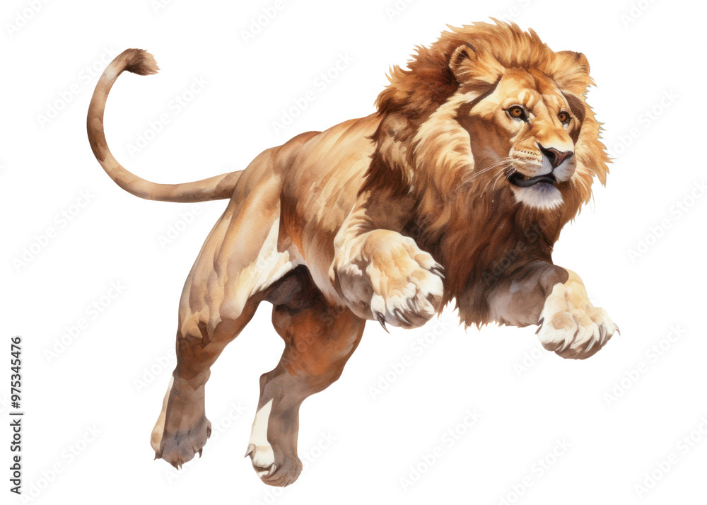 Obraz premium PNG Lion jumping mammal animal carnivora.
