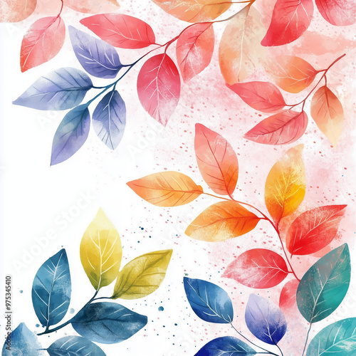 Drifting Leaf Design Backdrop: A Vector Illustration of Nature's Elegance