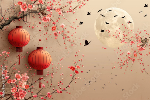 Chinese New Year Illustration Background