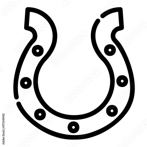 horseshoe Line Icon photo