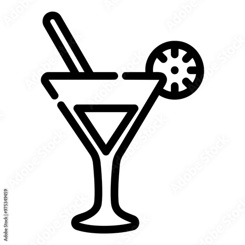 martini Line Icon