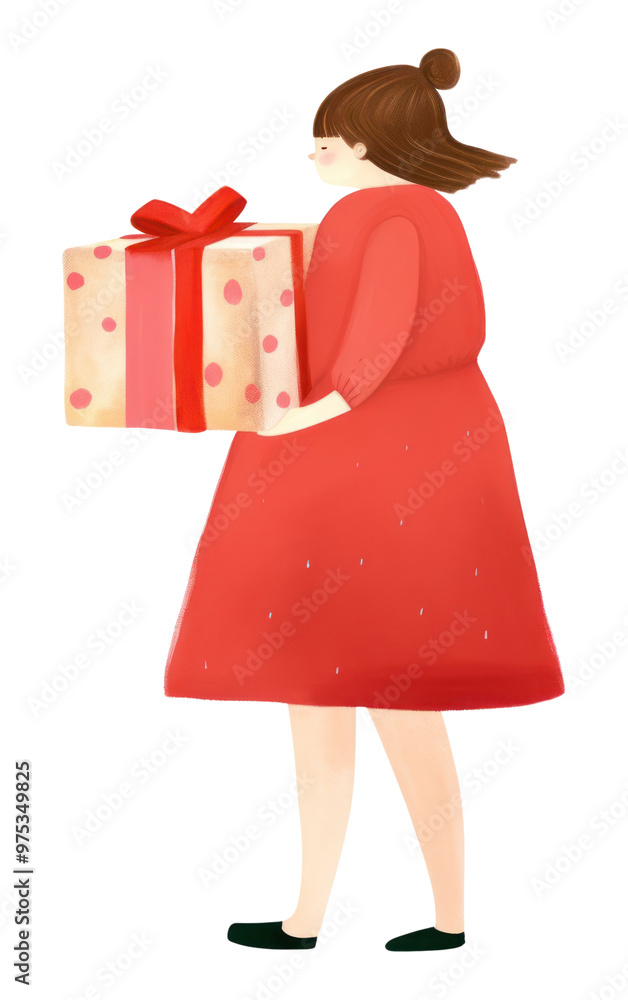 PNG Christmas carrying adult woman. PNG Christmas carrying adult woman.