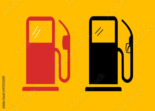 Fuel Pump . Fuel Pump icon .Petrol pump. Gas station, Fuel background.  flat design .Gasoline pump nozzle with drop.
