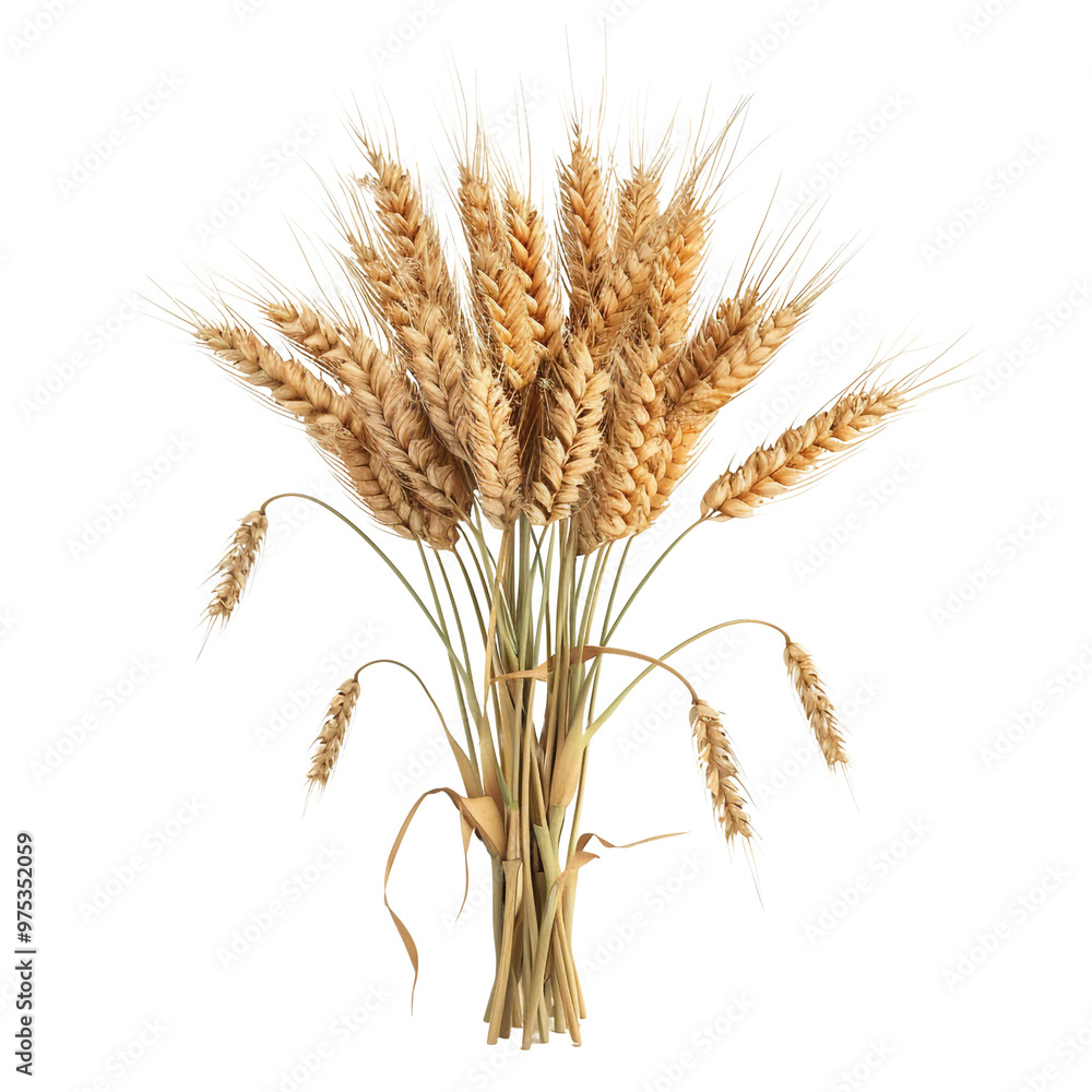 Wheat stalks isolated on black background Wheat stalks isolated on black background