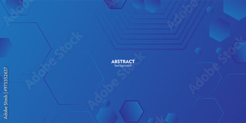 abstract background with hexagons. futuristic background concept in blue color. eps 10