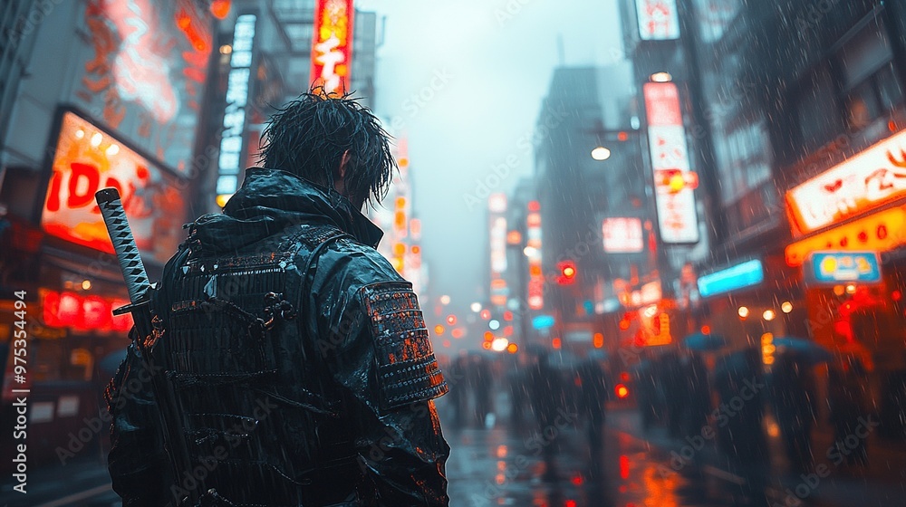 Samurai in Neon Rain Samurai in Neon Rain
